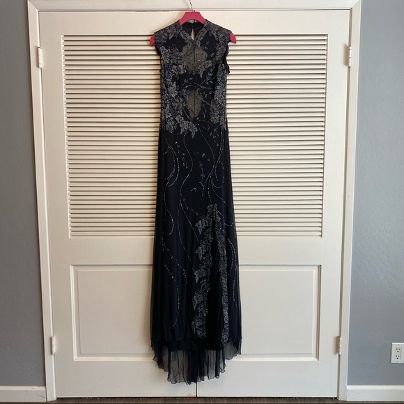 Mac Duggal Charcoal Grey Evening Gown - Picture 2 of 7